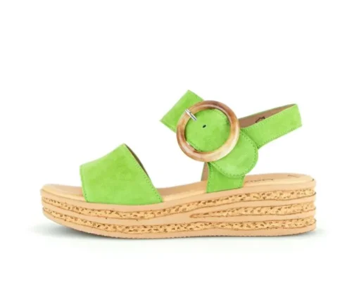 Sandale met plateauzool groen