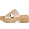 Sandale met plateauzool goud