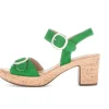 Sandale met plateauzool groen