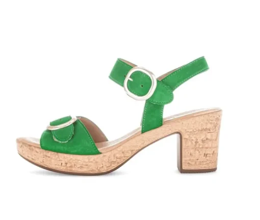 Sandale met plateauzool groen