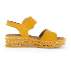Sandale met plateauzool geel