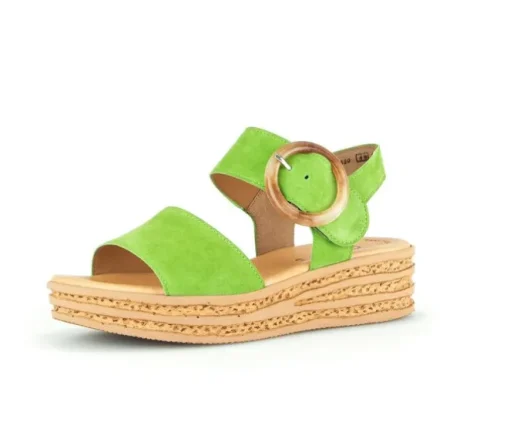 Sandale met plateauzool groen