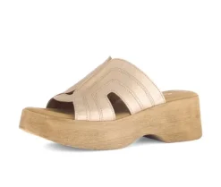 Sandale met plateauzool goud