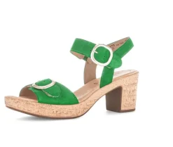 Sandale met plateauzool groen