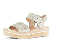 Sandale met plateauzool groen