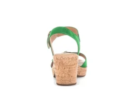 Sandale met plateauzool groen
