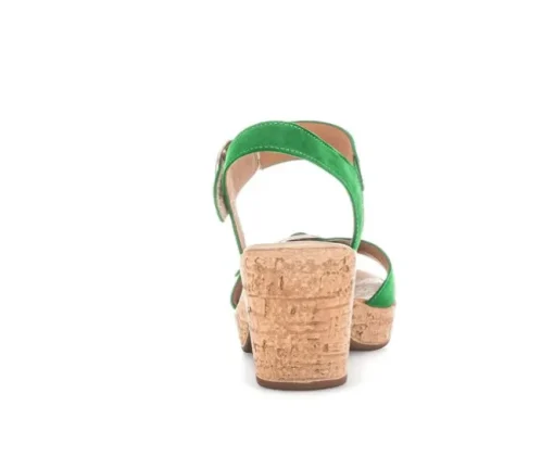 Sandale met plateauzool groen