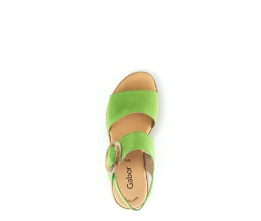 Sandale met plateauzool groen