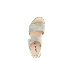 Sandale met plateauzool groen