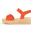 Sandale met plateauzool oranje