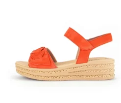 Sandale met plateauzool oranje