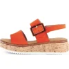 Sandale met plateauzool oranje