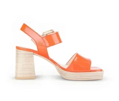 Sandale met plateauzool oranje