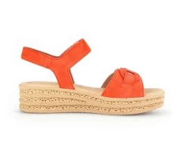 Sandale met plateauzool oranje
