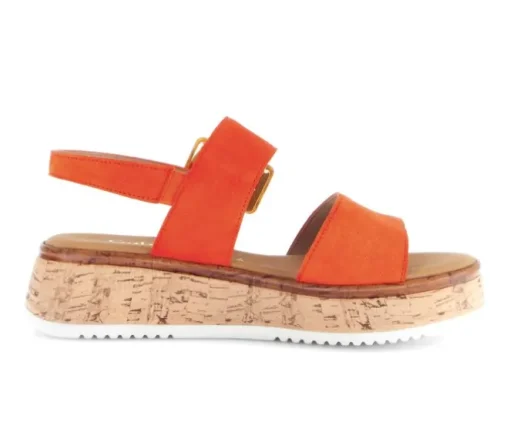 Sandale met plateauzool oranje