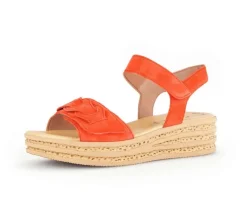 Sandale met plateauzool oranje