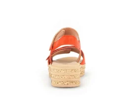 Sandale met plateauzool oranje