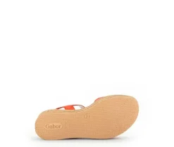 Sandale met plateauzool oranje