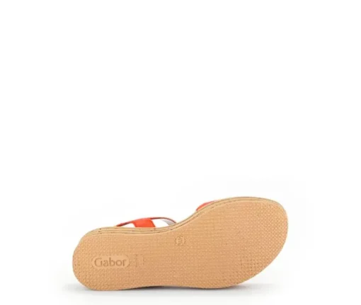 Sandale met plateauzool oranje