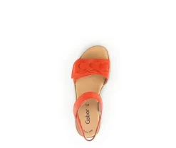 Sandale met plateauzool oranje