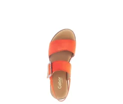 Sandale met plateauzool oranje