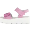 Sandale met plateauzool rose