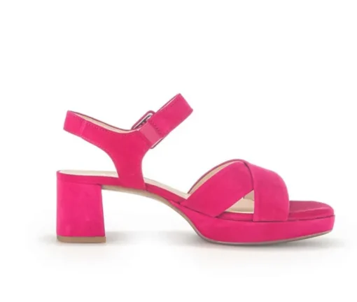 Sandale met plateauzool roze