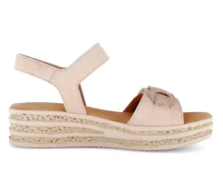 Sandale met plateauzool rose