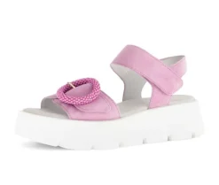 Sandale met plateauzool rose