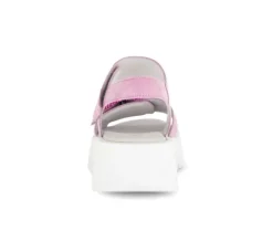 Sandale met plateauzool rose