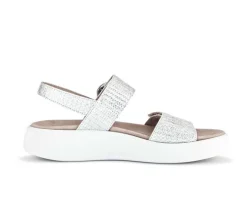 Sandale met plateauzool zilver