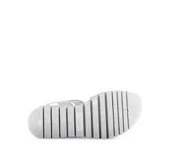 Sandale met plateauzool zilver