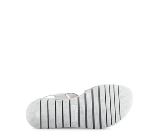 Sandale met plateauzool zilver