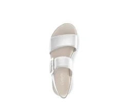 Sandale met plateauzool zilver