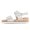 Sandaleno met sleehak beige