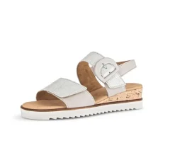 Sandaleno met sleehak beige