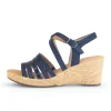 Sandaleno met sleehak blauw