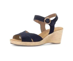 Sandaleno met sleehak blauw