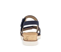 Sandaleno met sleehak blauw