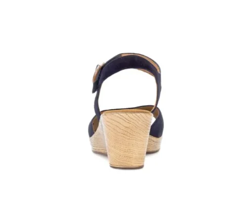 Sandaleno met sleehak blauw