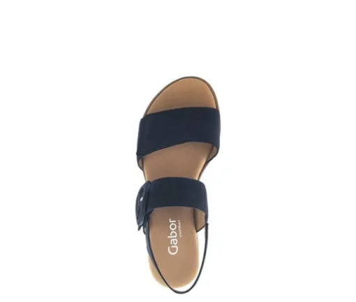 Sandaleno met sleehak blauw