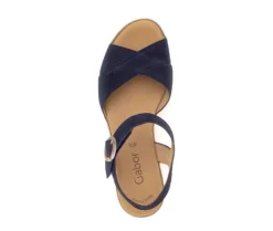 Sandaleno met sleehak blauw