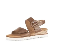 Sandaleno met sleehak bruin