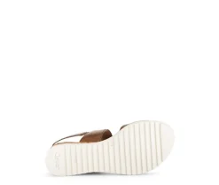 Sandaleno met sleehak bruin