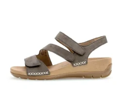 Sandaleno met sleehak grijs