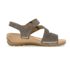 Sandaleno met sleehak grijs