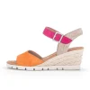 Sandaleno met sleehak multicolour