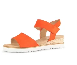 Sandaleno met sleehak oranje