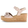 Sandaleno met sleehak rose