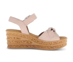 Sandaleno met sleehak rose